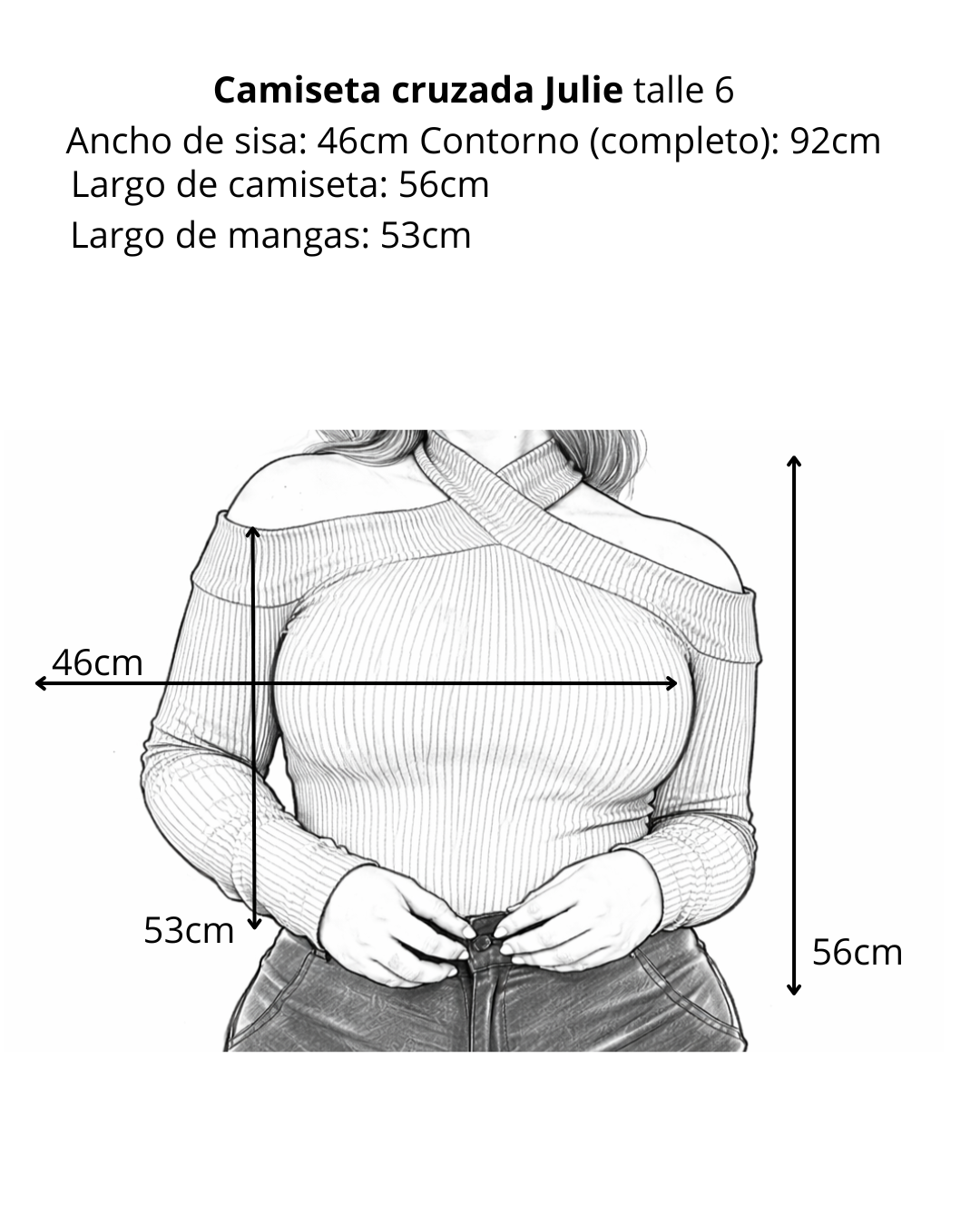 Camiseta cruzada julie
